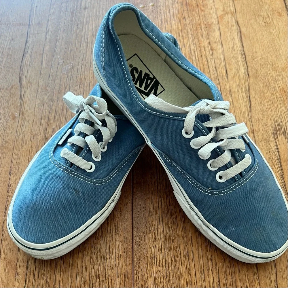 Vans Sky Blue Lace-Up Sneakers 8.5 41 - Picture 3 of 12